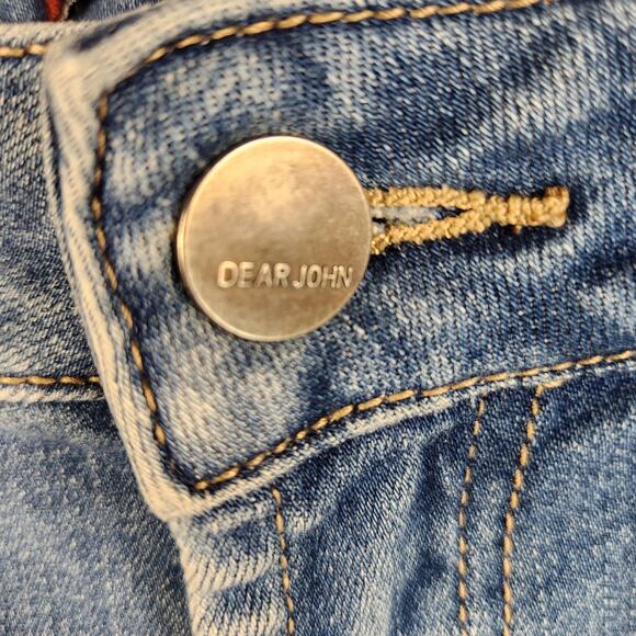 Dear John Denim Shorts Womens Size 29 Blue Medium Wash Stretch 5” Inseam EUC - Picture 9 of 15